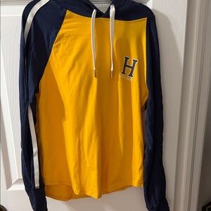 Tommy Hilfiger Yellow and Navy Long Sleeve Hoodie